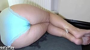 Desperate Milf Wets Her Panties In Bondage Play