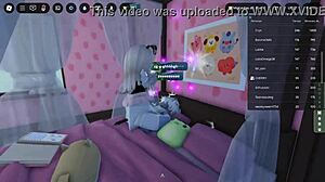 Big-Titted Cheating Whore Fucks While Boyfriend Jerks