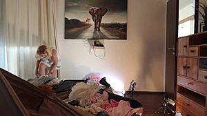 Blonde Cheerleader Flashes Under Short Skirt.