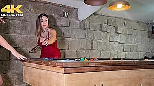 Want to see latina blowjob on pool table?