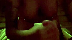 Monika Fox works a hard cock in a steamy sauna