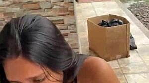 Watch this submissive latina housewife suck him in public for just thirty dollars.