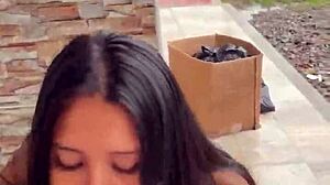 Watch this submissive latina housewife suck him in public for just thirty dollars.