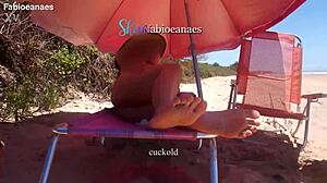 Ebano Gives Intense Massage To Married Milf On Beach