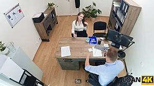 loan4k naughty babe seduced a stranger in the office and got spanked for her slutty behavior