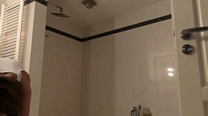 Hidden Bathroom Voyeur Spies on Petite Young Girl's Small Tits and Skinny Body