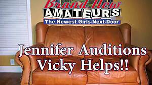 Blonde Jennifer and Brunette Vicky Takae Get Pussies Fucked