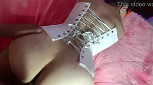 Latina Wife Meets Husband's Friend While He Works.