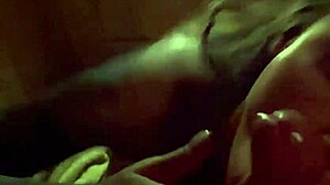 Monika Fox works a hard cock in a steamy sauna