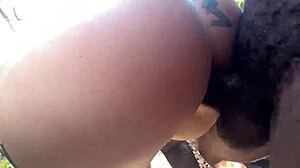 i'm fucking this milf doggystyle in the garden with my monster cock