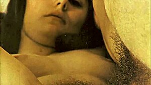 vintage hairy beaver gets wild in retro interracial pounding