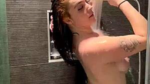 trailer of hotwife char in shower, spied on pov cam