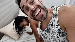 Behind the scenes recording with intense fucking featuring naughty little Indian Juju