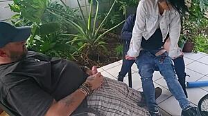 My cuckold friend fucks my wife while I cum on them