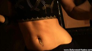 brunette milf teases in black dress solo