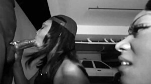 Blackout in Miami! Two Cock-Starved Sluts Suck Dick on the Street 😜