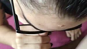 She gives a BLOWJOB to the little 18+ head