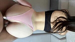 Teasing stepbrother without panties leads to creampie