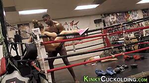 The cuckold swallows the jizz