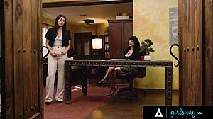 Girlsway - Assistant Gal Ritchie Gets Fingered & Scissored by Stacked Dominant Milf Boss Little 18+ Puck