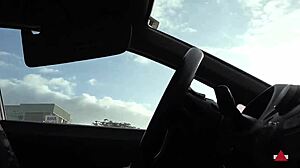 Are you driving stick barefoot in the car, brunette with feet fetish outdoors?