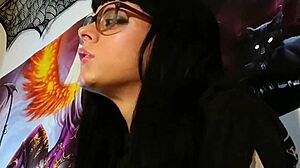 Hungarian Goth Teen Kisses With Passion!