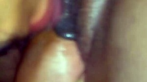 chupando a buceta grande da latina preta com massagem e cunilingus