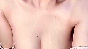 glassed vietnamese girl masturbates solo in steamy private clip.