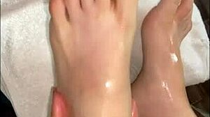 Chatting with followers while showing off my sexy bare feet.