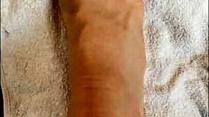 Chatting with followers while showing off my sexy bare feet.