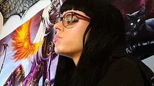 Hungarian Goth Teen Kisses With Passion!