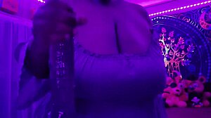 worshipped in purple with big cock