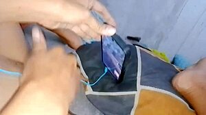 Neighbor Enters Video Call and Fucks Girlfriend's Creamy Pussy