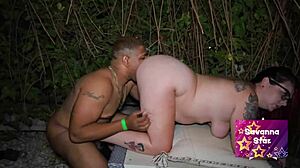 Cheating wife fucks outside with a black guy 😈