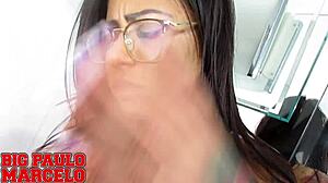 Did the nerd enter the wrong bathroom and fuck the hot latina?