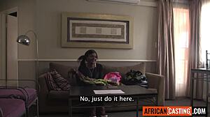 Amateur Black Woman Sloppily Sucks Big Cock in American POV