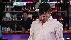 Emotional gloryhole experience with amateurs and spanking