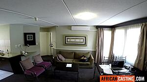 Amateur Black Woman Sloppily Sucks Big Cock in American POV