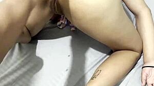 My friend licks my ass and fucks me hard till he finishes inside