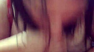 neighbor gets horny on sofa 😏 gives blowjob almost caught