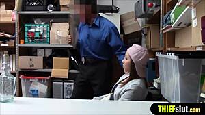 Cute Russian Shoplifter Gets Bent Over Punished