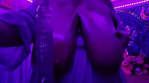 worshipped in purple with big cock