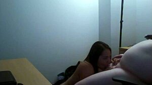 Jenny gives oral main with gagging and deepthroat!