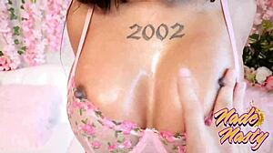 Wicca Lavey Teases In Pinkroom, Riding And Licking Balls.