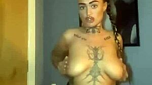 This horny Scottish goth slut is fingering her tight little ass so much.