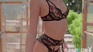 Petite blonde kiara cole gardens naked outdoors