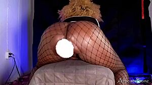 Ebony Bunny Twerks with Huge Butt Plug and Rides Dicks