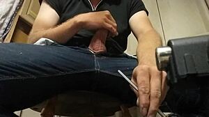 playing stiff cock solo until explosive cum