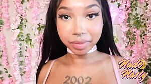 Wicca Lavey Teases In Pinkroom, Riding And Licking Balls.