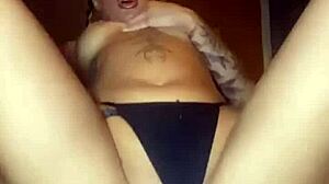 This horny Scottish goth slut is fingering her tight little ass so much.